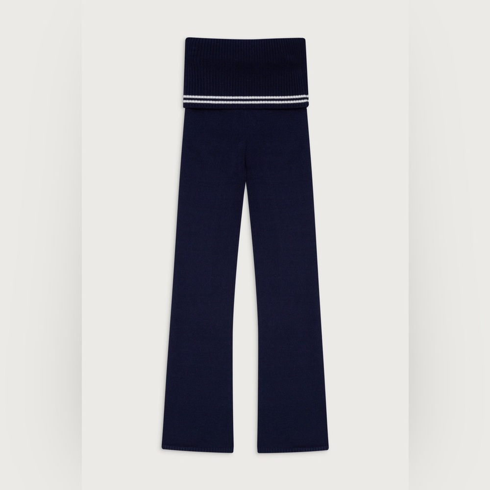 Frankies Bikinis Women’s Comfy Aimee Cloud Knit Pant in Starlight Blue Size L - Picture 2 of 14